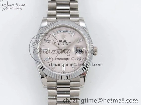 Good Copy Rolex Watches on JDF Bracelet V3 VR3255 Silver 904L Weight) 40 Moon Crystal Steel President (Gain Dial Durable DayDate SS 1428 1224